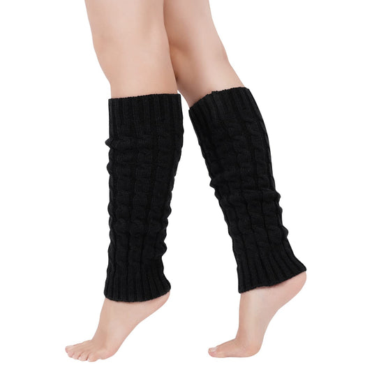 Junely Leg Warmers 80s Goth Leg Warmer Knit Legwarmers Halloween Emo Kawaii Lolita Gyaru Gothic Accessories for Ballet Figure Skating Ice Skating Dance Black