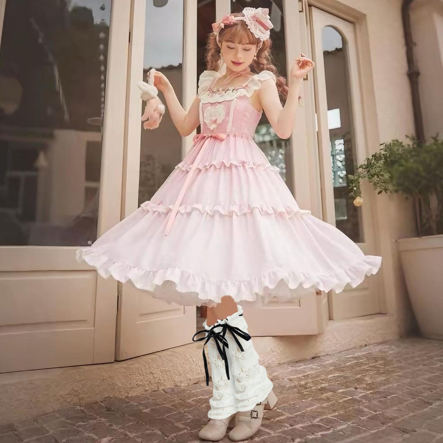 Junely Leg Warmers for Women Kawaii Leg Warmer Cute Legwarmers Japanese Socks Halloween Goth Emo Lolita Gyaru Gothic Harajuku Accessories Black White