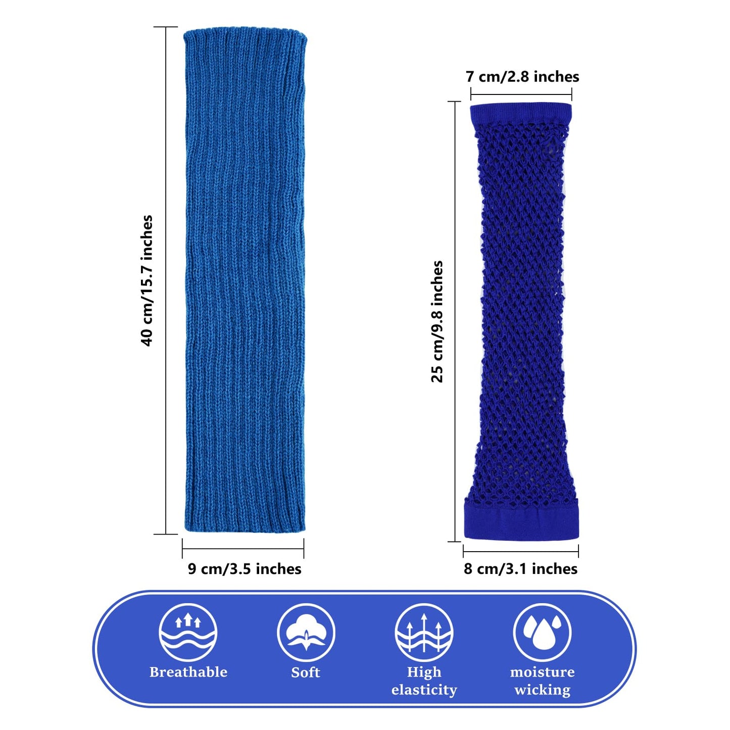 Junely Red White Blue Tutu for Women Adults and Leg Warmers and Fingerless Gloves 4th of July Accessories for Ballet Dance Running