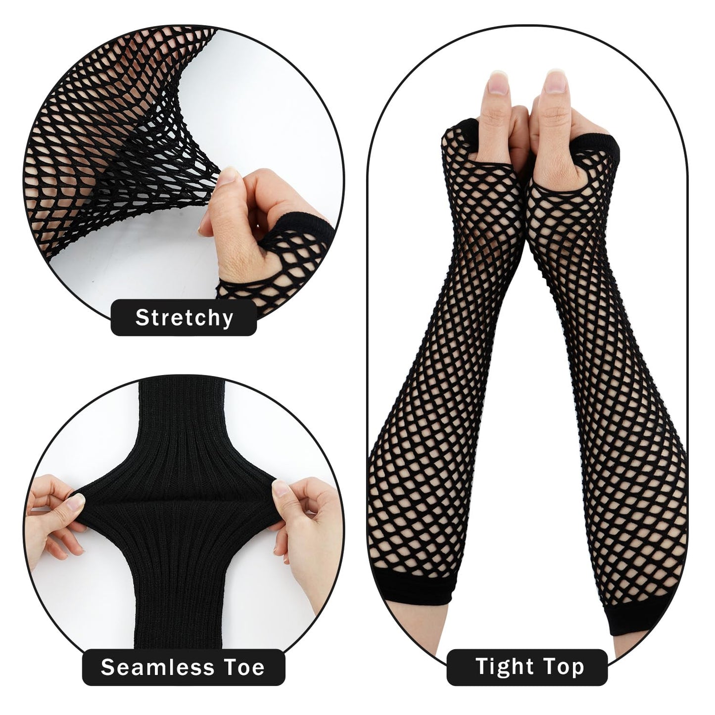 Junely 80s Tutu for Women Adults and Leg Warmers and Fingerless Gloves Gothic Halloween Accessories for Ballet Dance Running Black