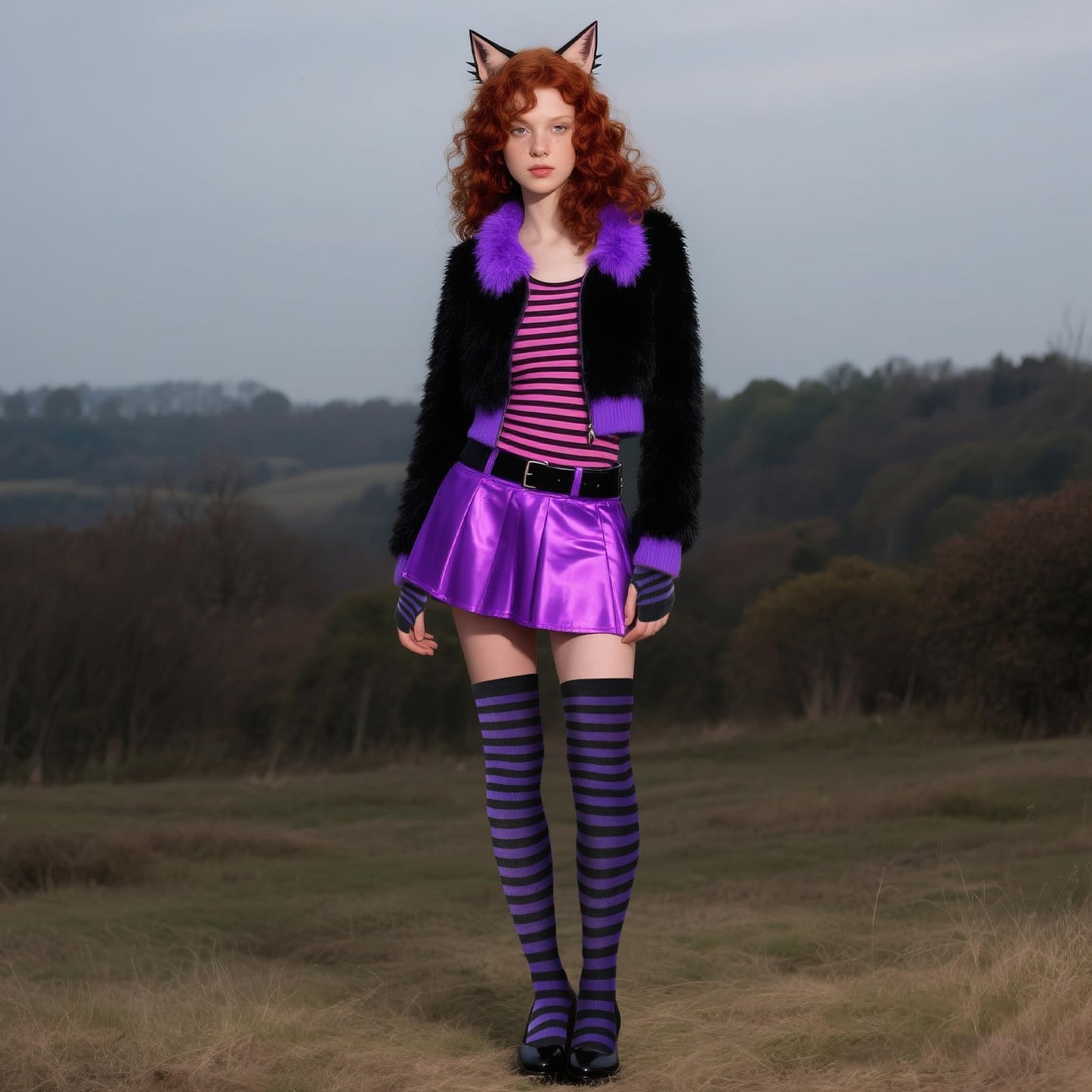 Junely Striped Thigh High Socks Over the Knee Stockings Extra Long Halloween Cosplay Costume Accessories Gifts