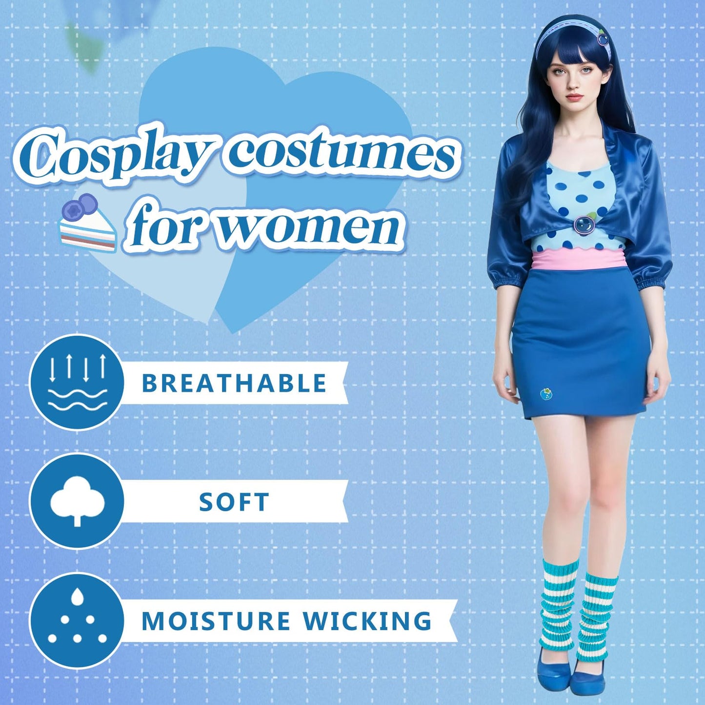 Junely Leg Warmers Striped Leg Warmer Knit Legwarmers Cosplay Halloween Costume Accessories for Ballet Figure Skating Ice Skating Dance