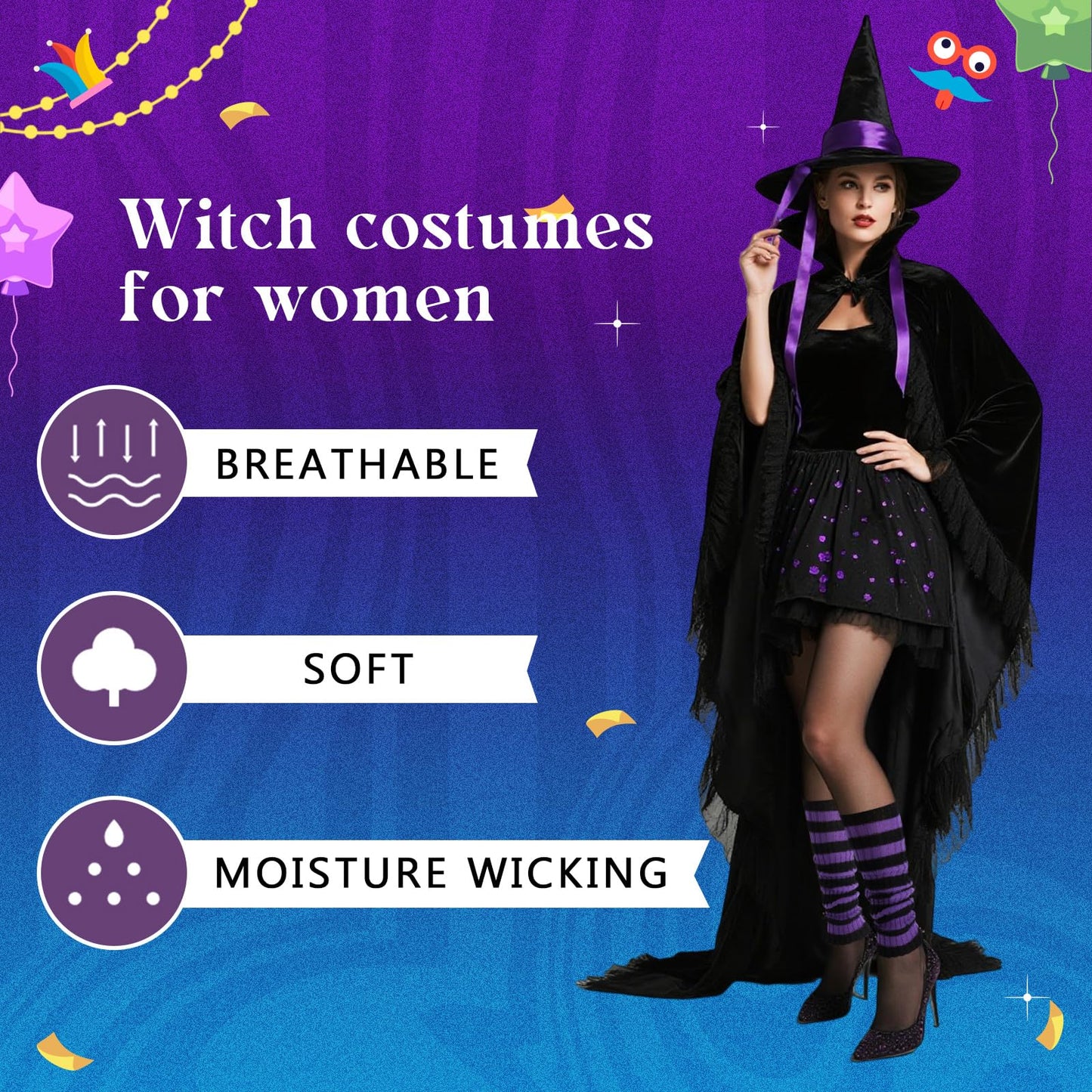 Junely Leg Warmers Striped Leg Warmer Knit Legwarmers Cosplay Halloween Costume Accessories for Ballet Figure Skating Ice Skating Dance