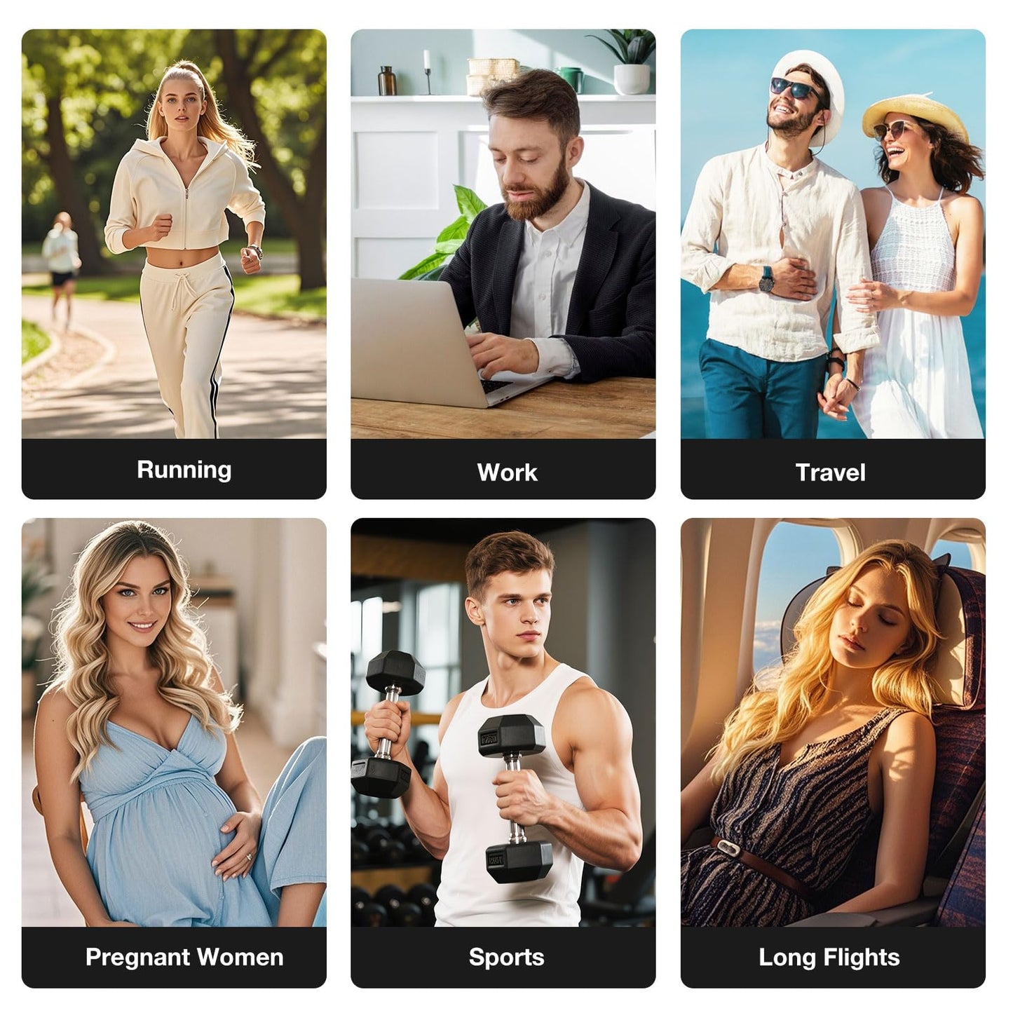 Junely Halloween Compression Socks for Women Striped Knee High Stockings for Running Athletic Nurses Pregnant Women Work Support Travel Flight Sports Gifts Red Black