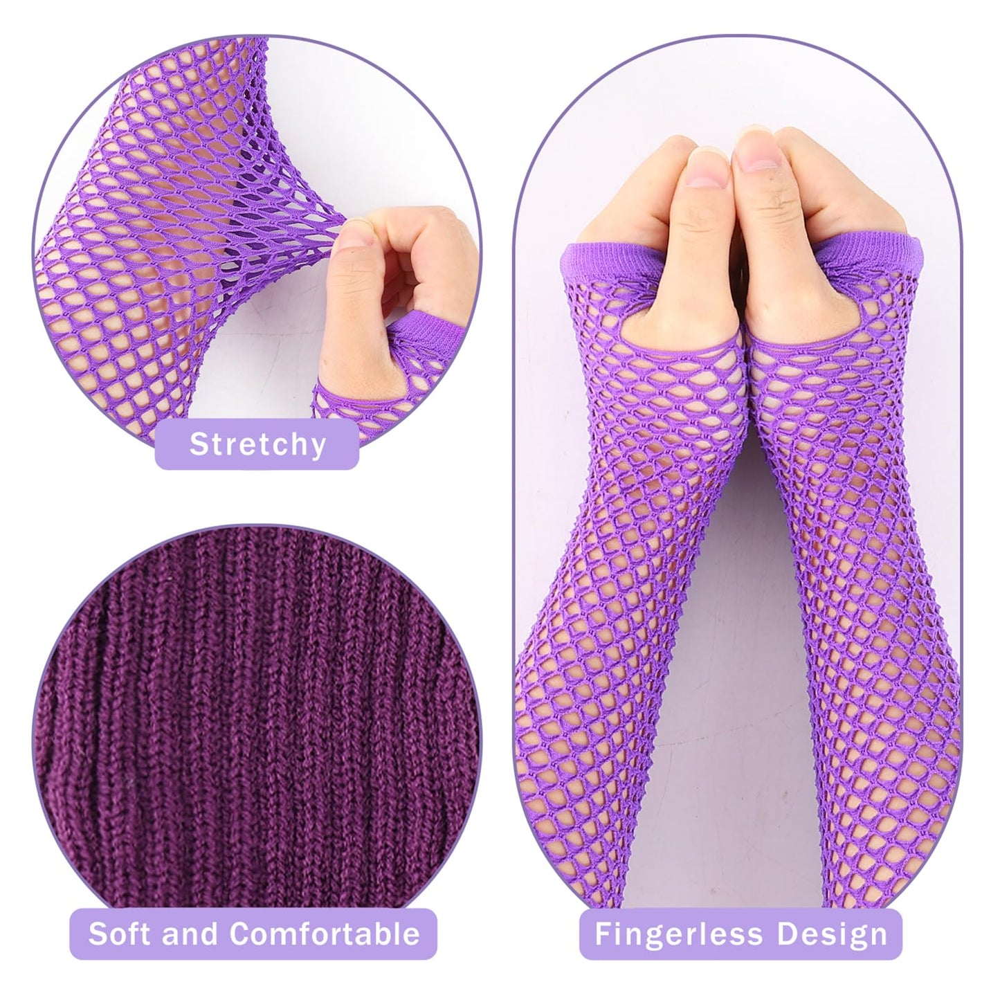 Junely Tutu for Women Adults and Leg Warmers and Fingerless Gloves Costume Accessories for Halloween Ballet Dance Running Gifts Purple