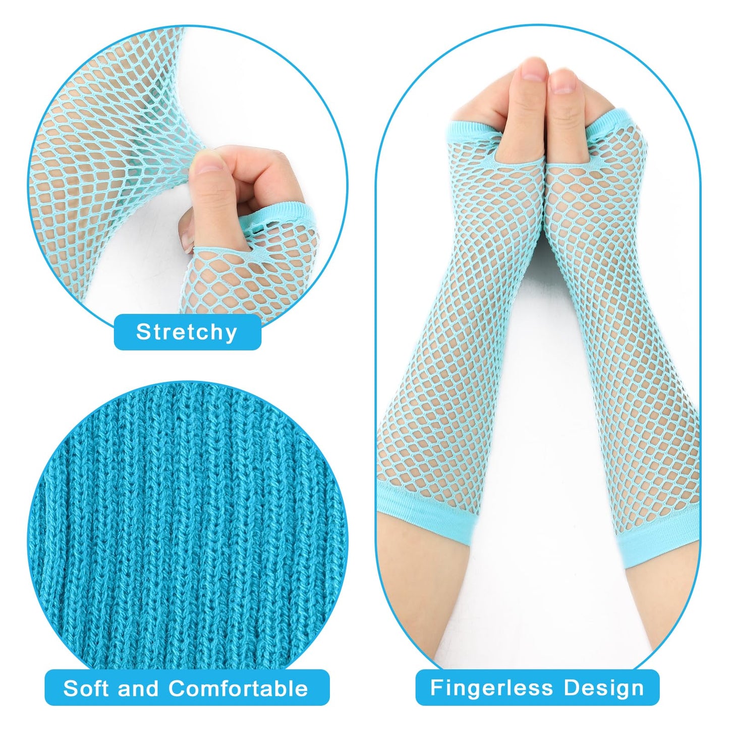 Junely Tutu for Women Adults and Leg Warmers and Fingerless Gloves Costume Accessories for Halloween Ballet Dance Running Gifts Blue